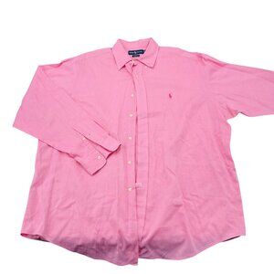 Ralph‎ Lauren Pink Yarmouth Button-Down Shirt 17- 35 Mens Casual